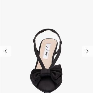 Nina Black Suede Bow Heels